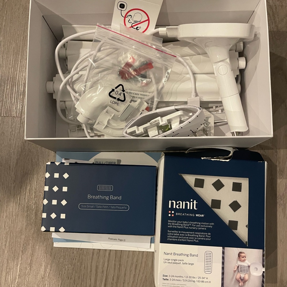 Nanit Wall Mount + Full Safety Cord Covers & 2 Breathing Bands (No Camera)